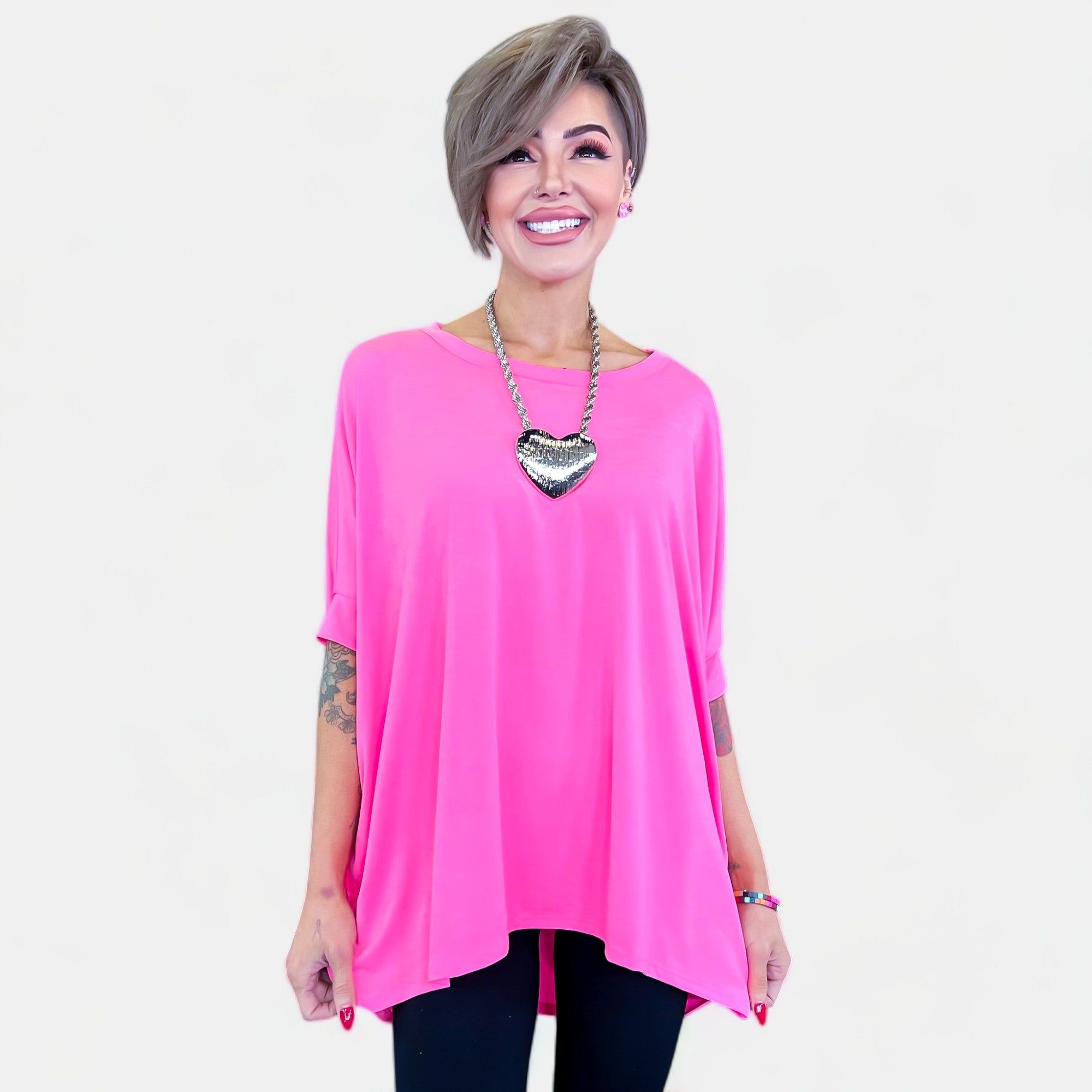 Neon Pink Essential Top sold by ZZs