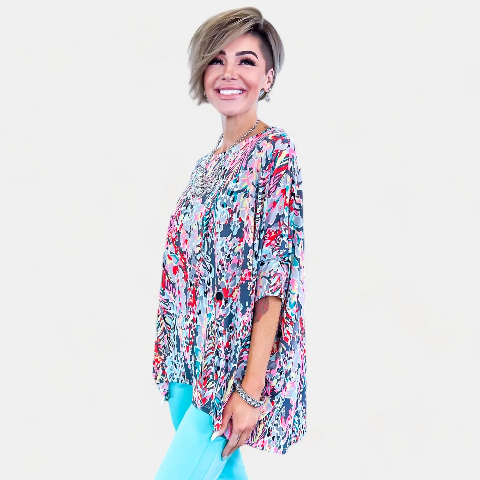 Grey Multi Abstract Essential Top sold by ZZs product image thumbnail 4