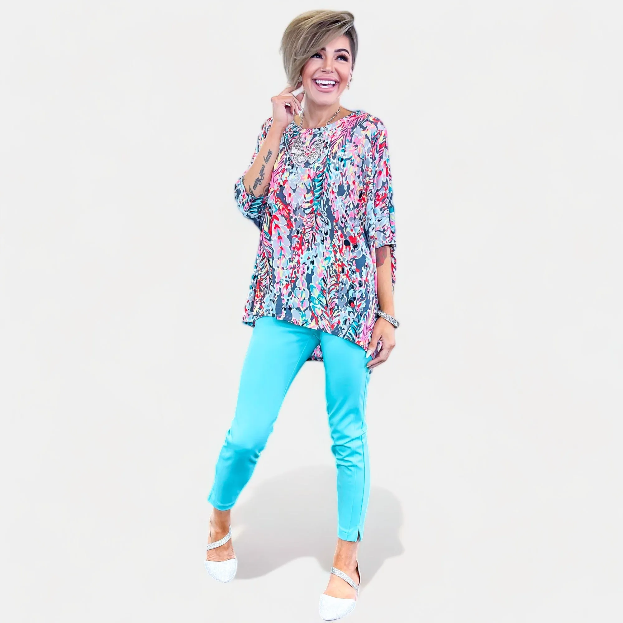 Grey Multi Abstract Essential Top sold by ZZs product image thumbnail 5