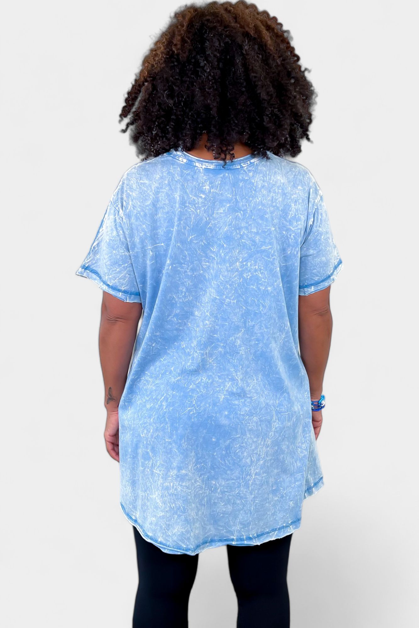 Blue Cotton Oversized Top sold by ZZs product image thumbnail 5