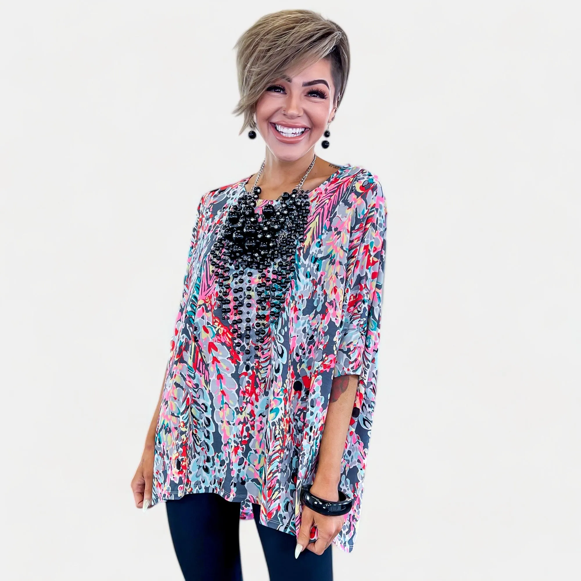 Grey Multi Abstract Essential Top sold by ZZs product image thumbnail 2