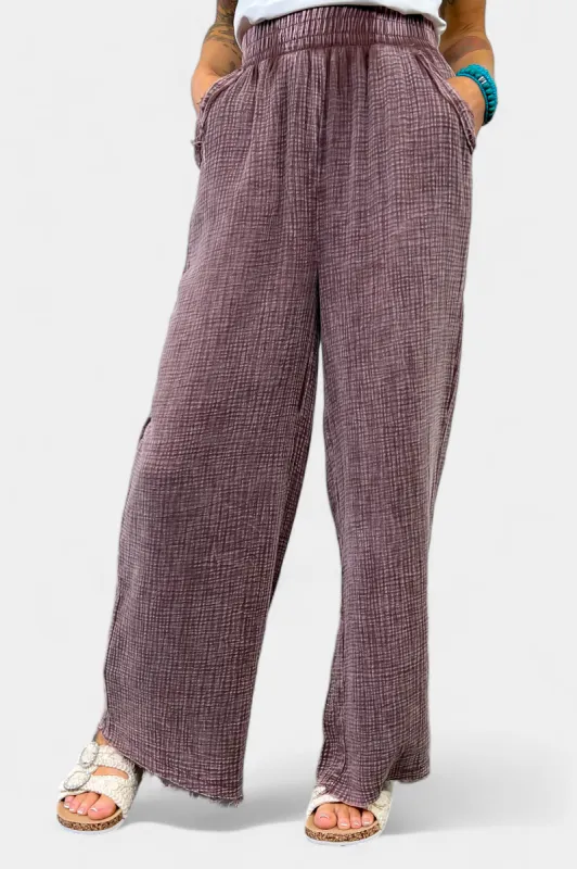 Brown Gauze Pants sold by ZZs