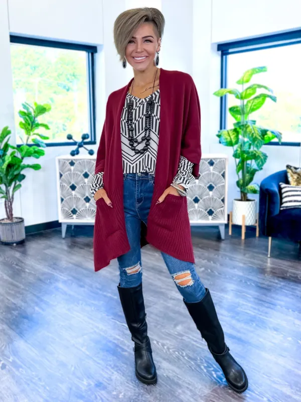 Vest Poncho | Burgundy sold by ZZs