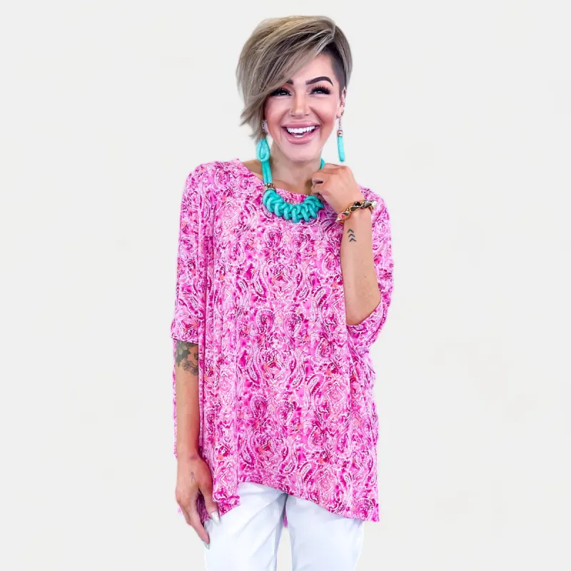 Fuchsia Abstract Essential Top sold by ZZs