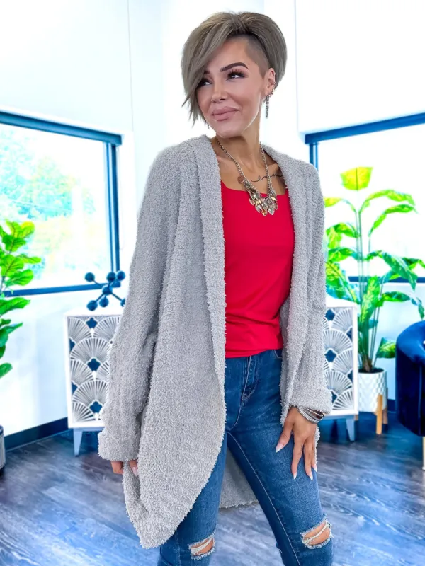 Oversized Cardigan | Silver Grey sold by ZZs