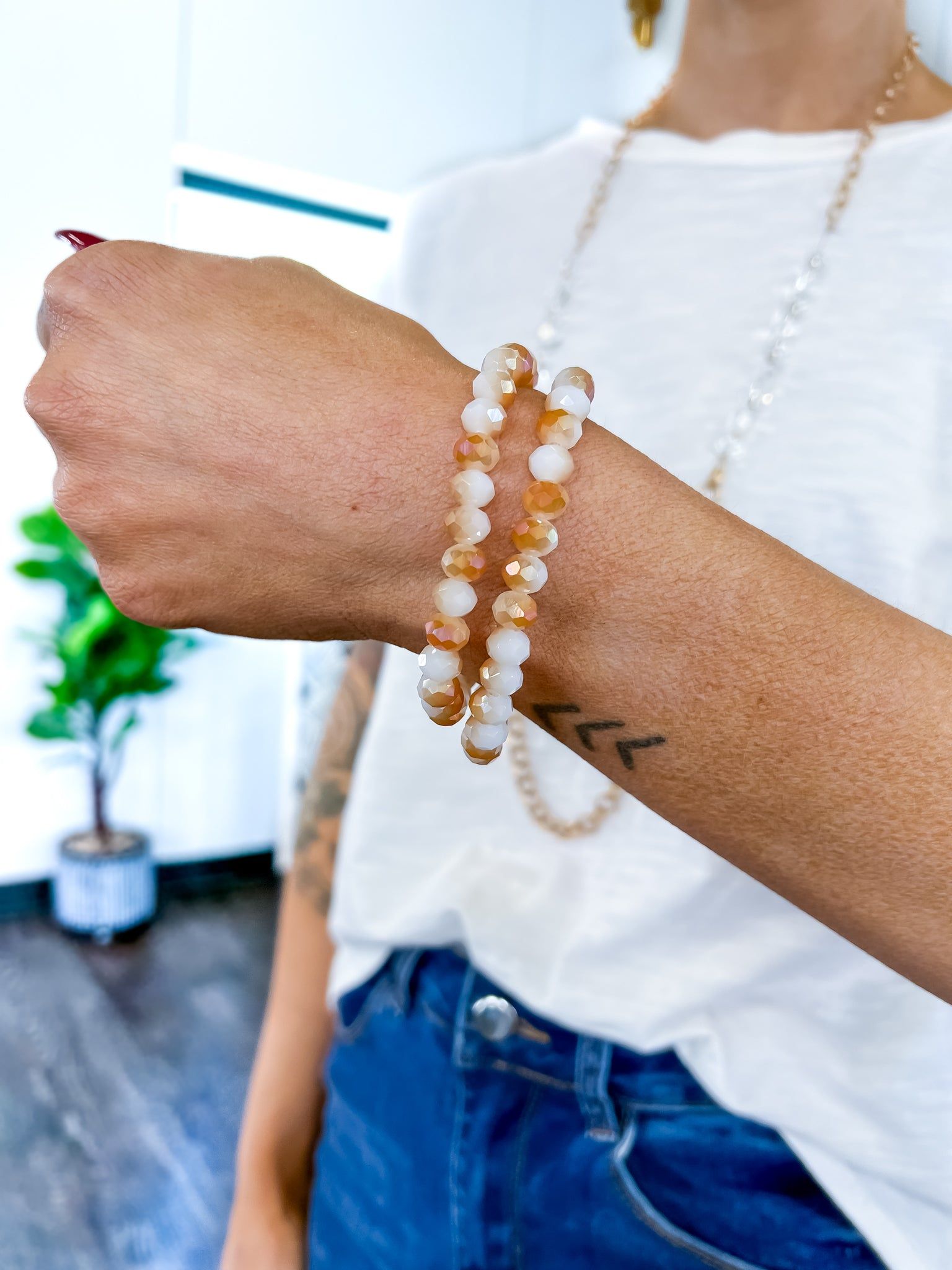 Beaded Stretch Bracelets | Neutral sold by ZZs product image thumbnail 3