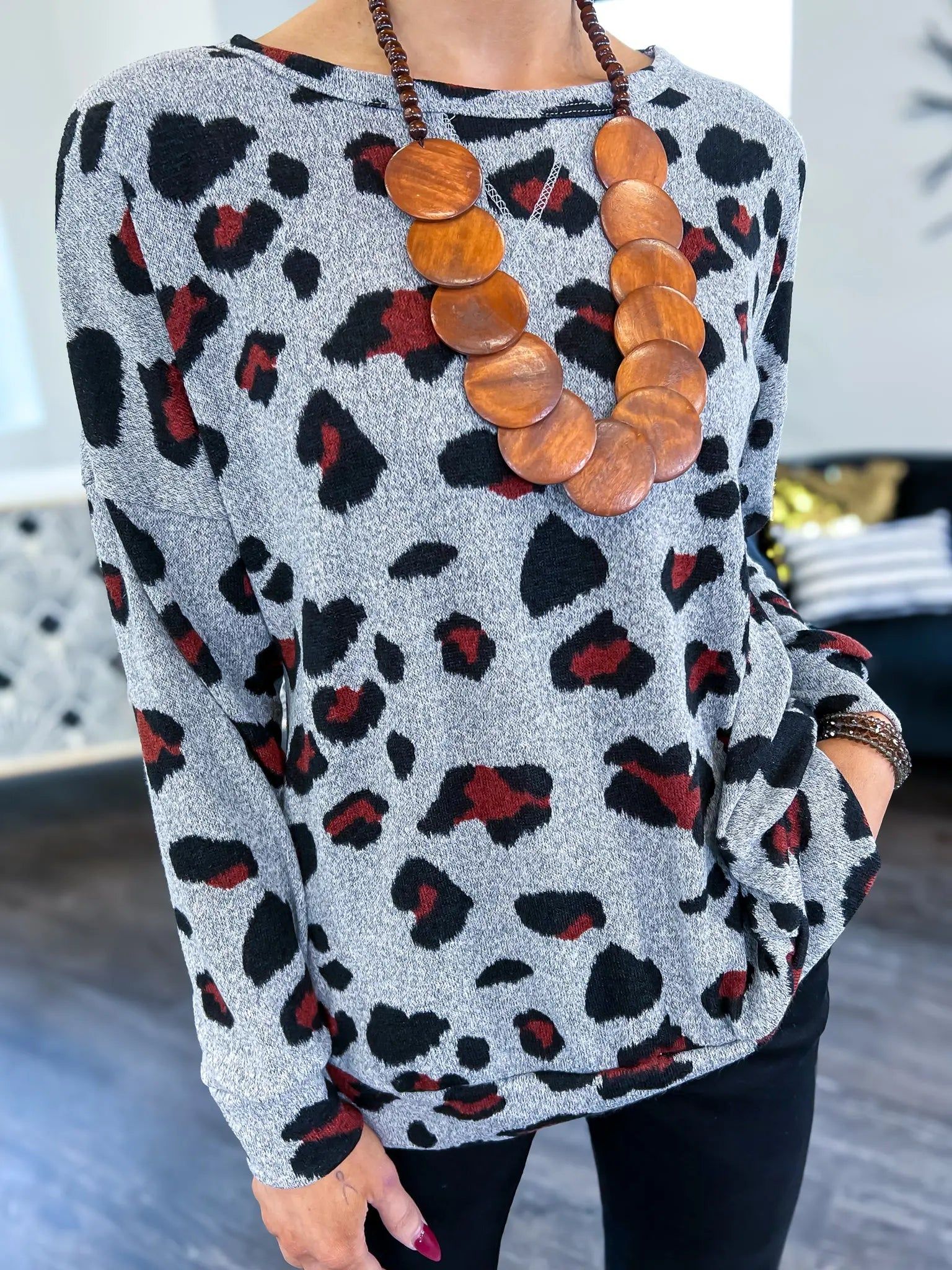 Grey Animal Weekender Top sold by ZZs product image thumbnail 8