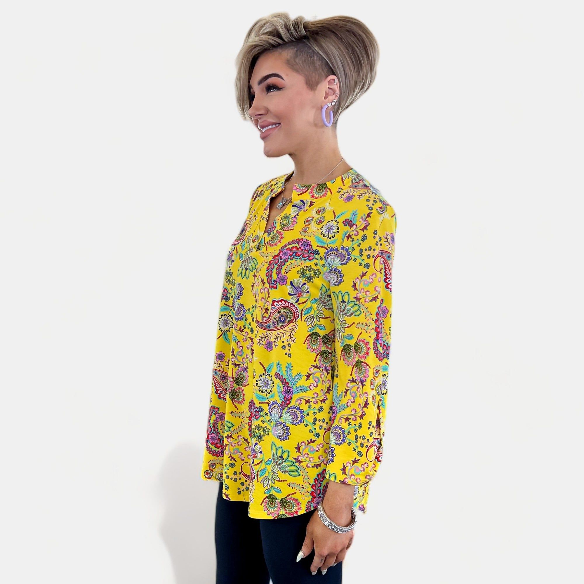 Yellow Paisley Lizzy Top sold by ZZs product image thumbnail 5