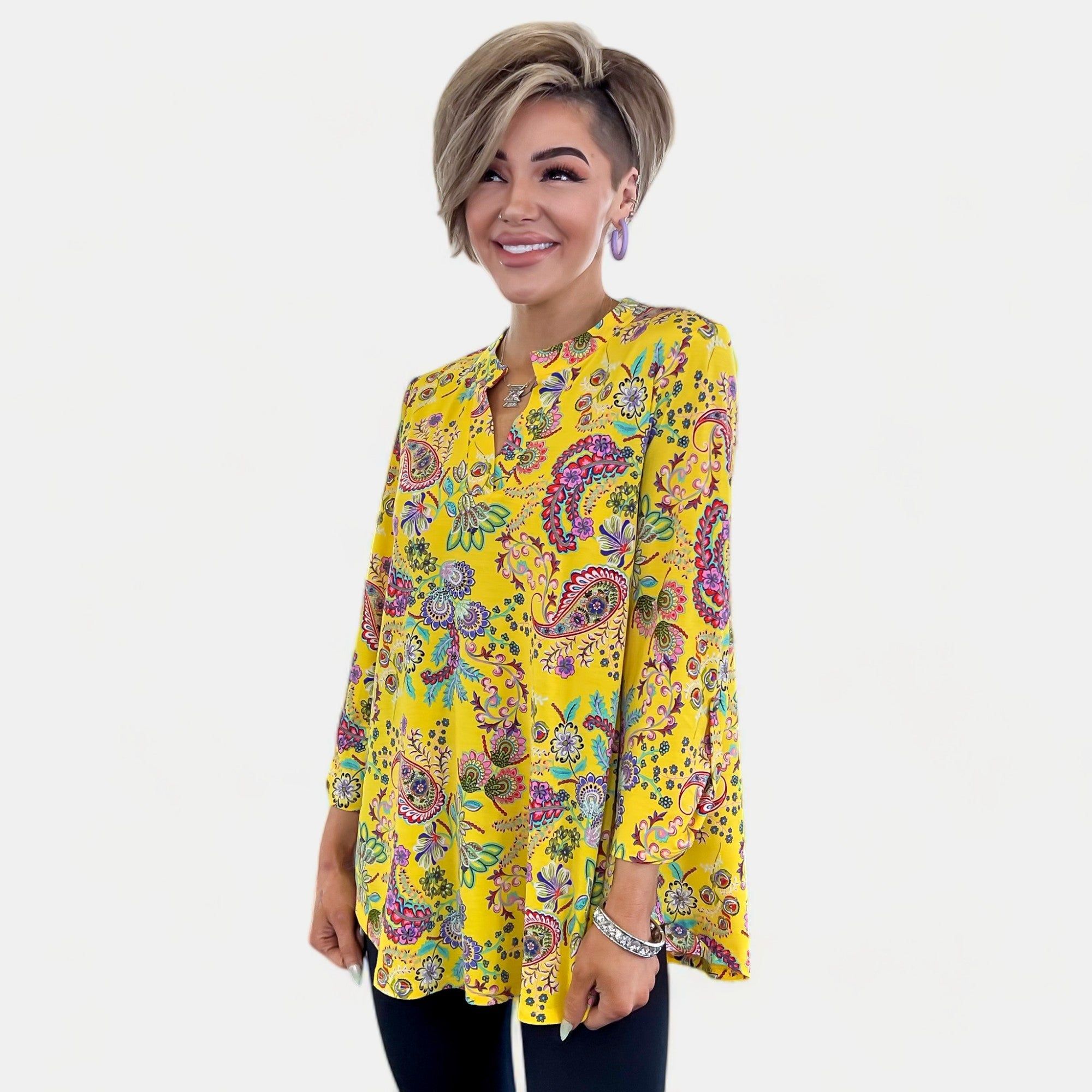 Yellow Paisley Lizzy Top sold by ZZs product image thumbnail 3