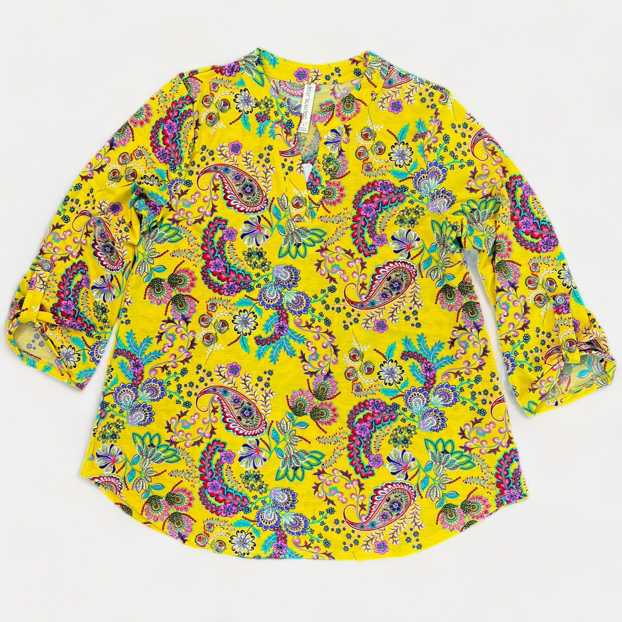 Yellow Paisley Lizzy Top sold by ZZs product image thumbnail 2