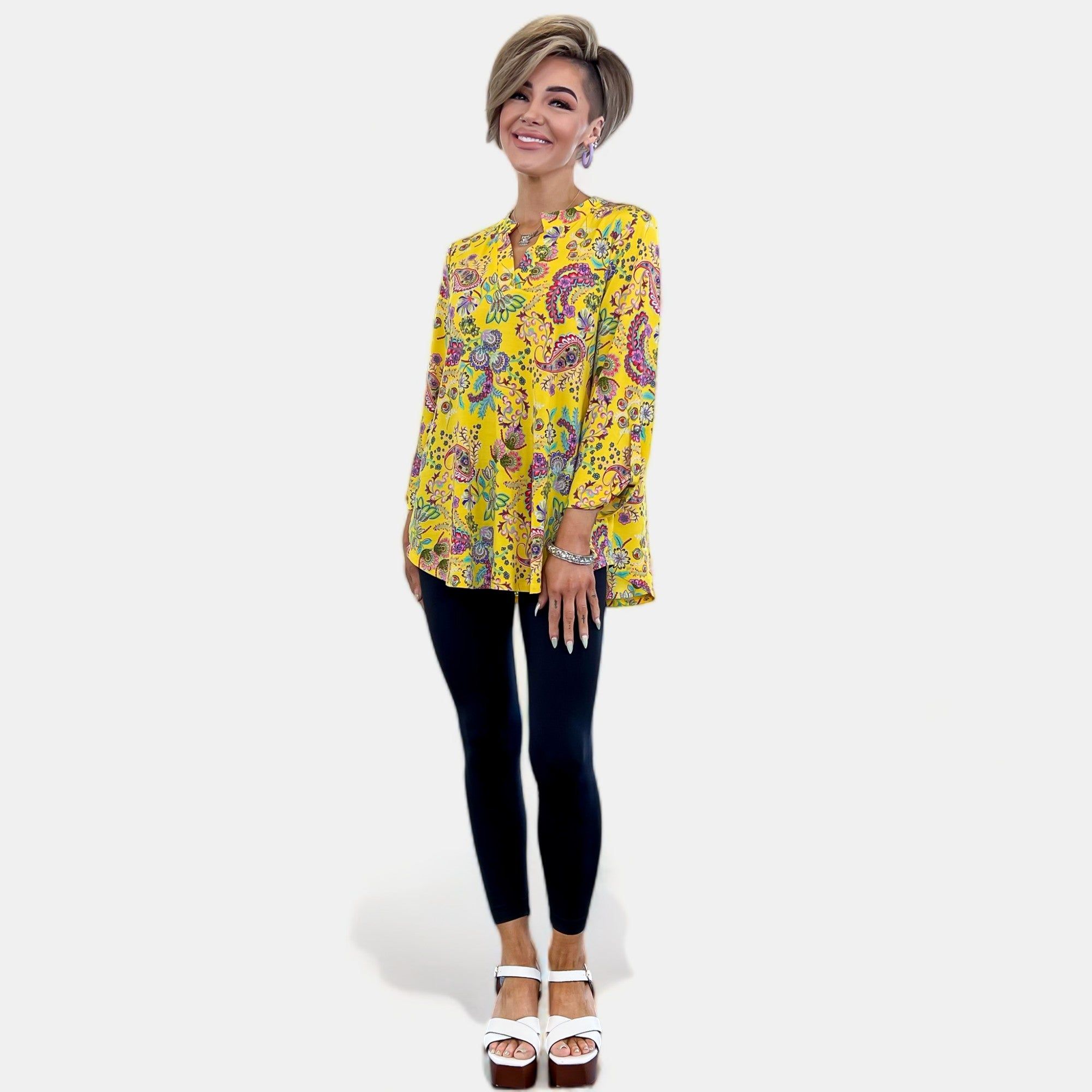Yellow Paisley Lizzy Top sold by ZZs product image thumbnail 4