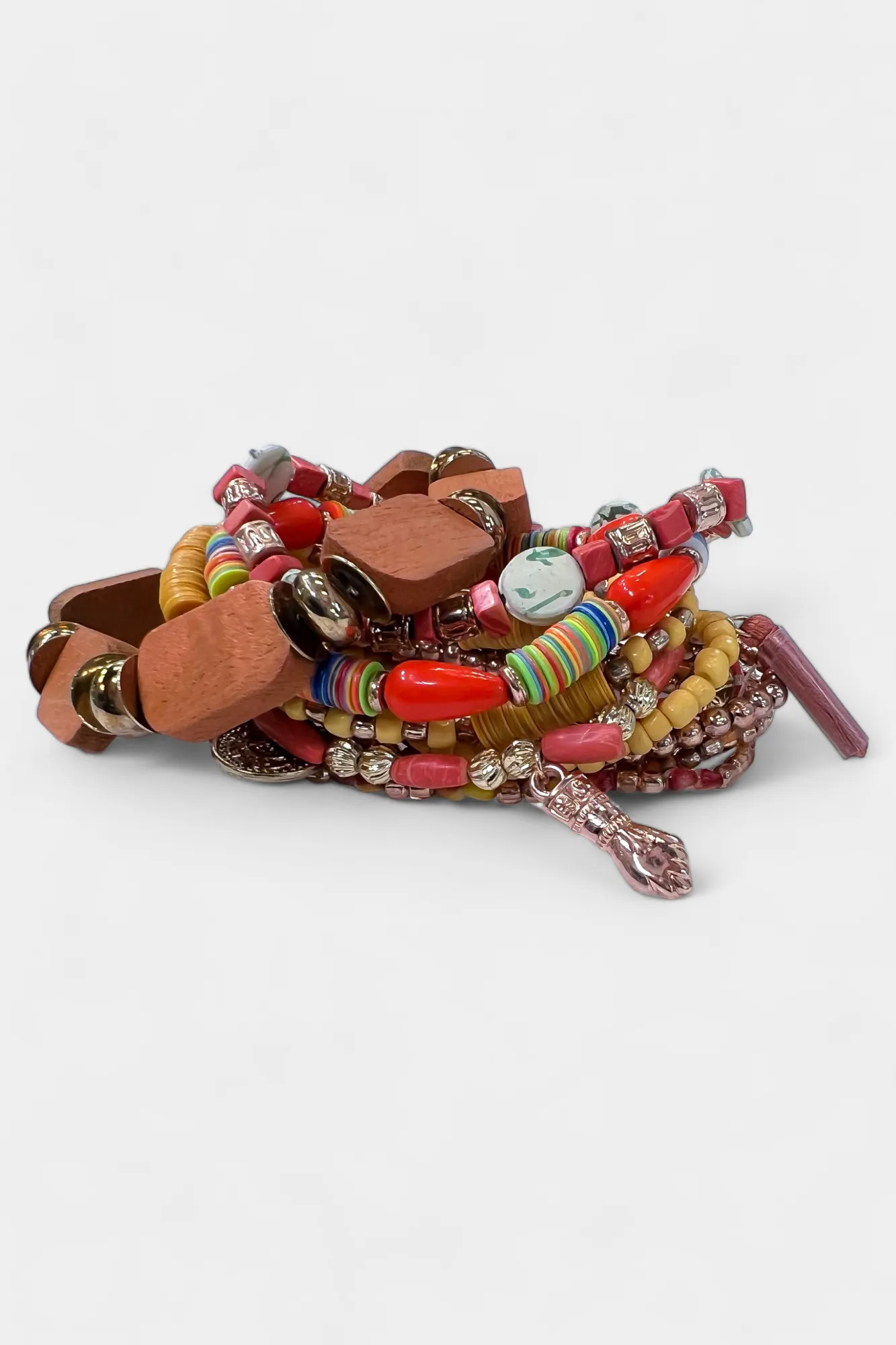 Coral Beaded India Stretch Bracelet Set sold by ZZs