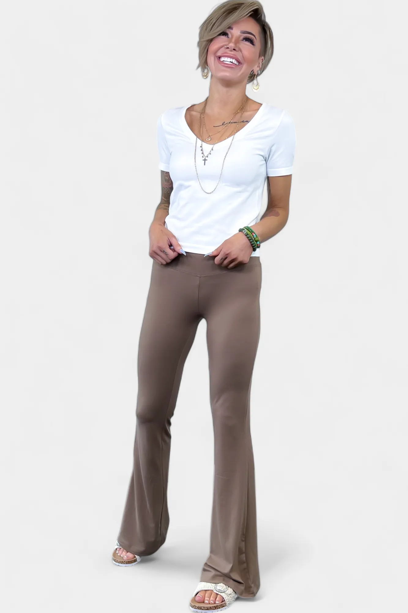 Mocha Buttery Yoga Pants sold by ZZs product image thumbnail 3