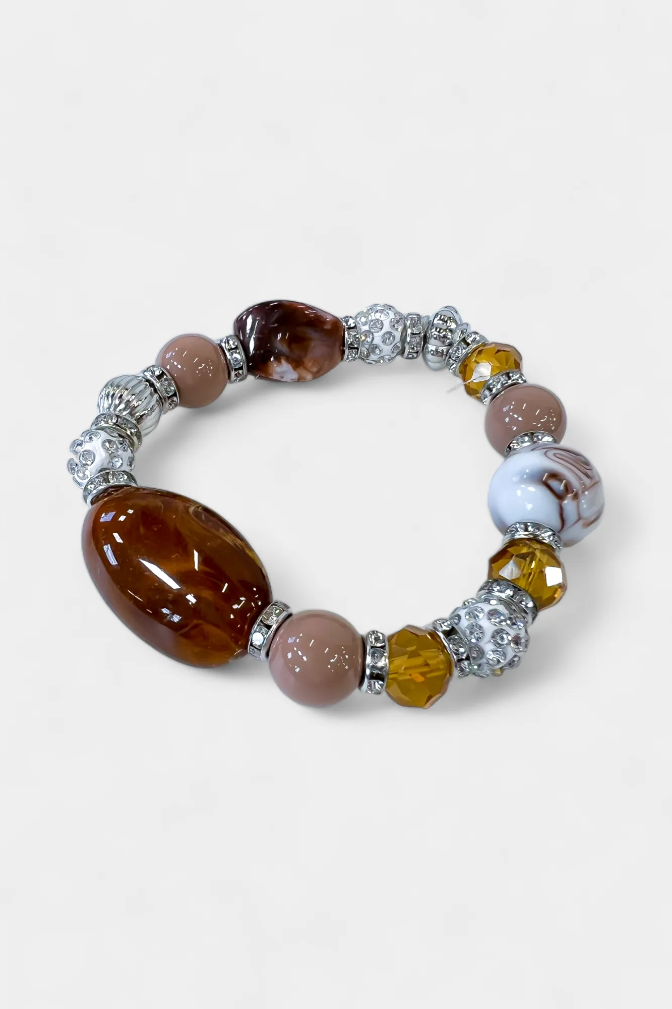 Brown Beaded Stretch Bracelet sold by ZZs product image thumbnail 3