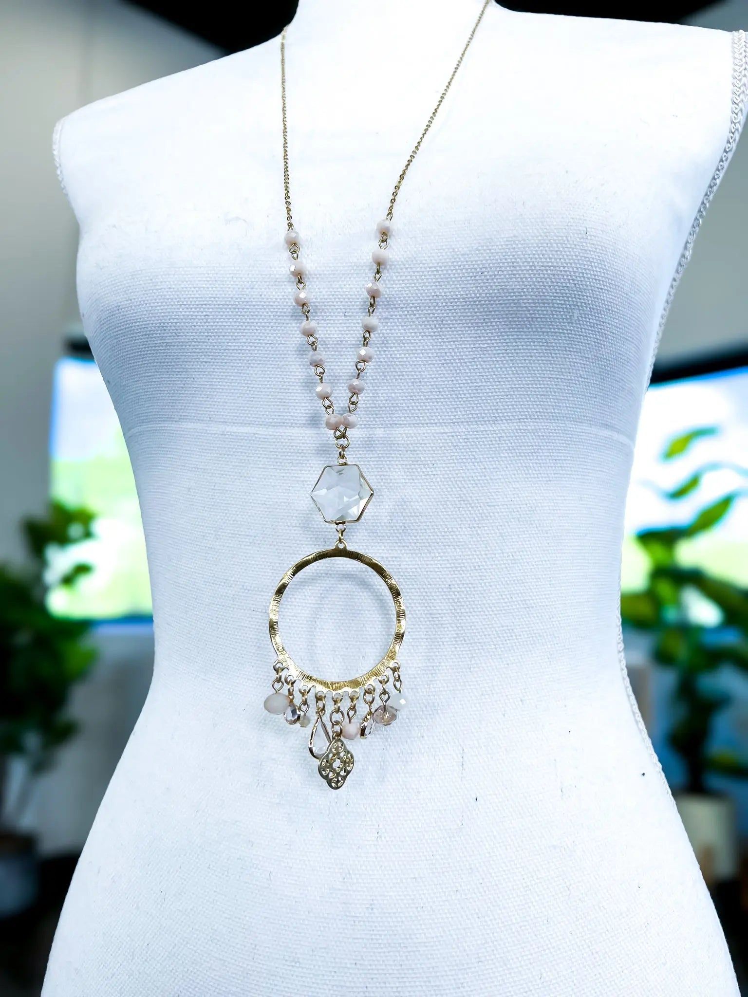 Fringe Bead Necklace | Gold sold by ZZs product image thumbnail 5