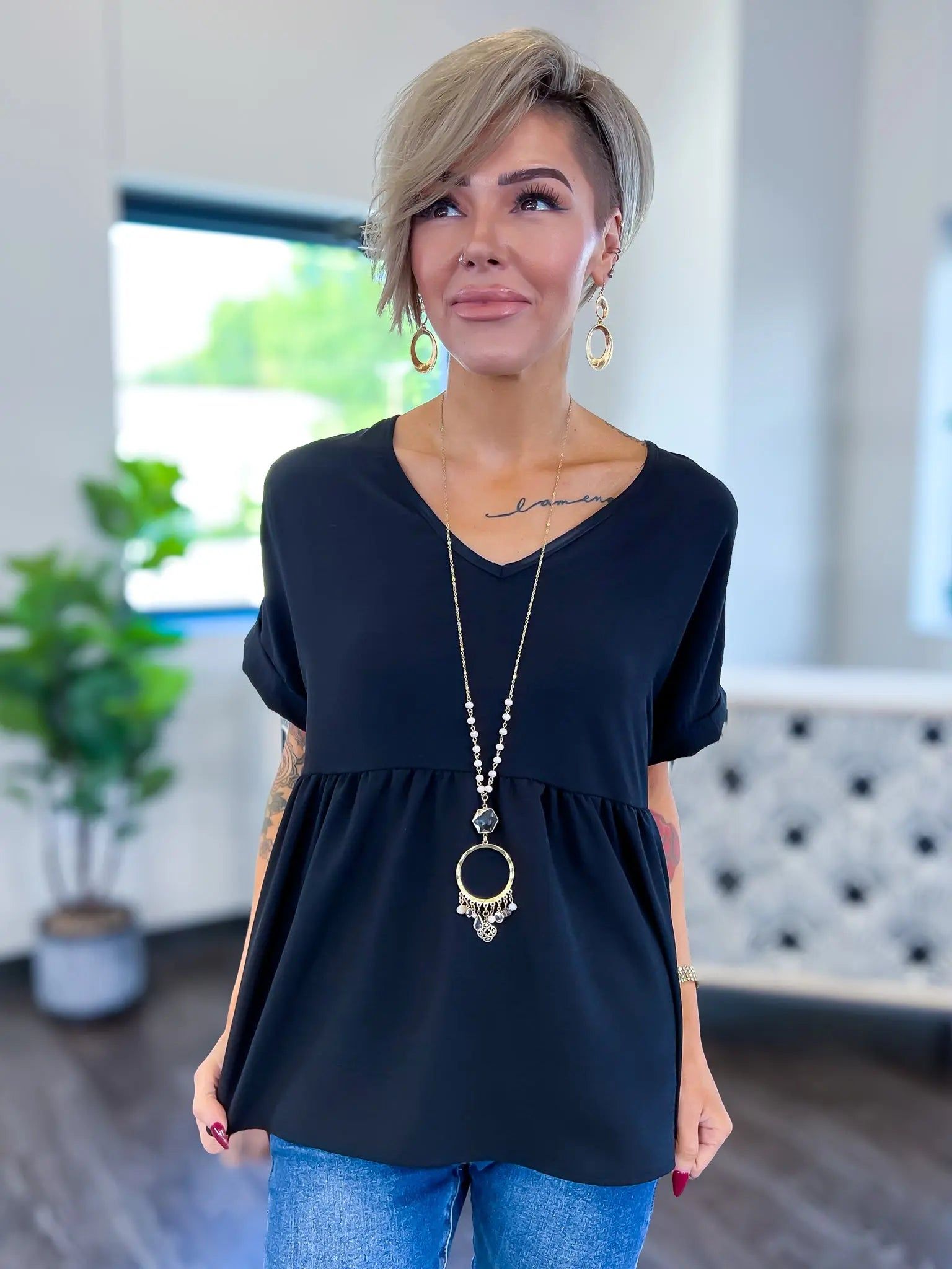 Fringe Bead Necklace | Gold sold by ZZs product image thumbnail 3