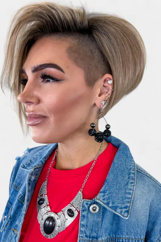 Black Disco Ball Teardrop Earrings sold by ZZs