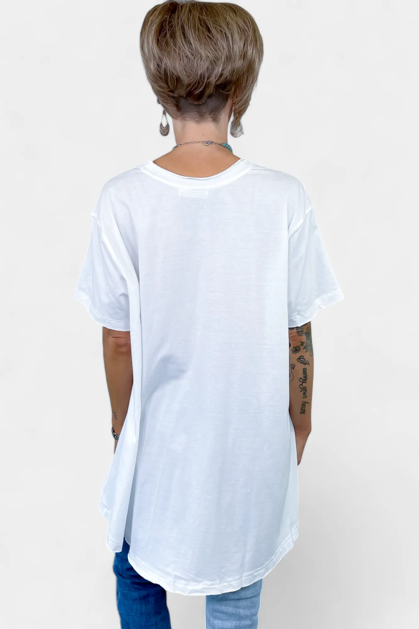 White Oversized Drop Shoulder Top sold by ZZs product image thumbnail 5