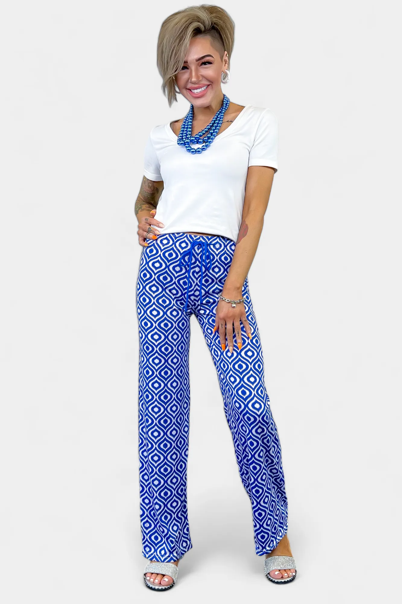 Blue Aztec Ribbed Pants sold by ZZs product image thumbnail 2