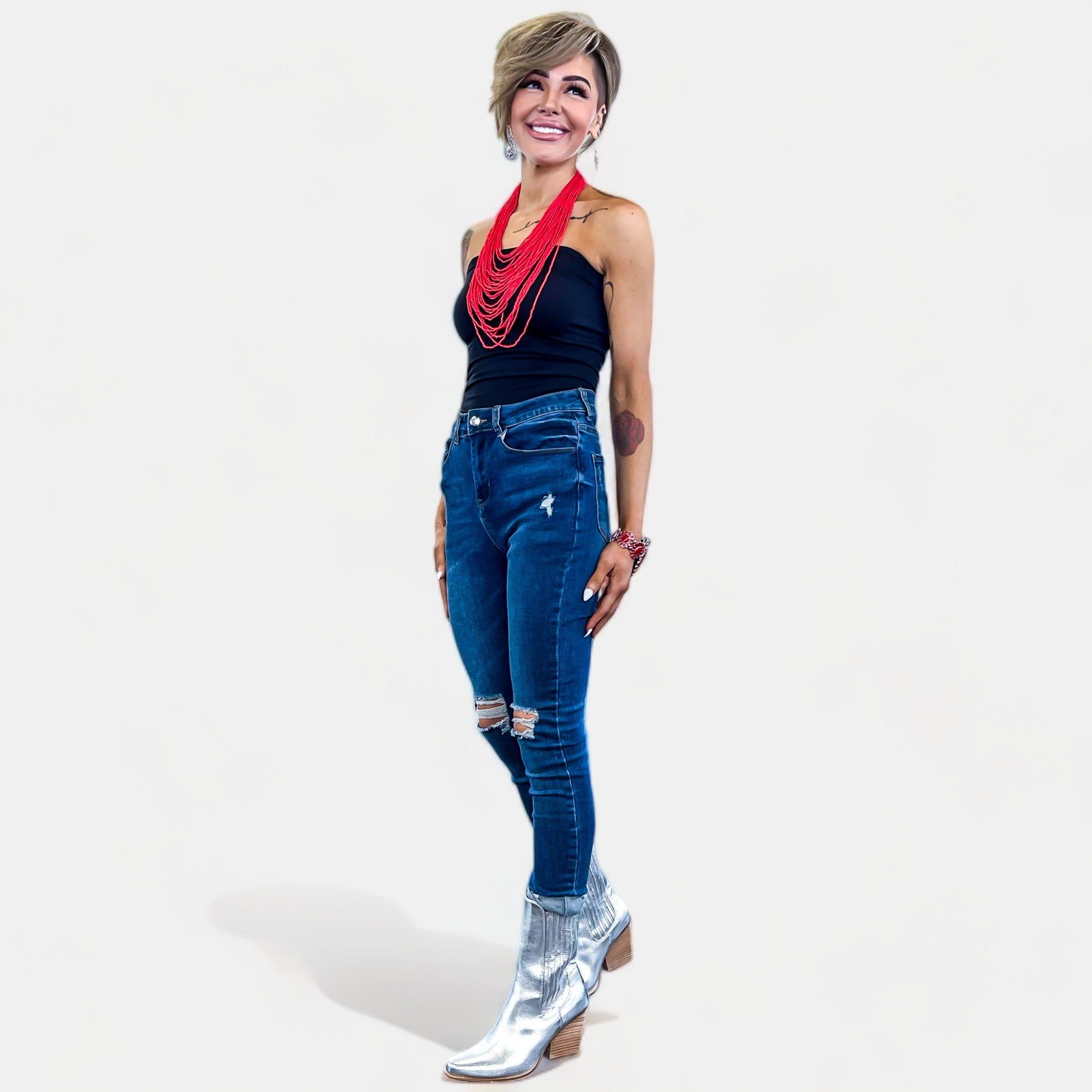 Black Seamless Tube Top sold by ZZs product image thumbnail 5