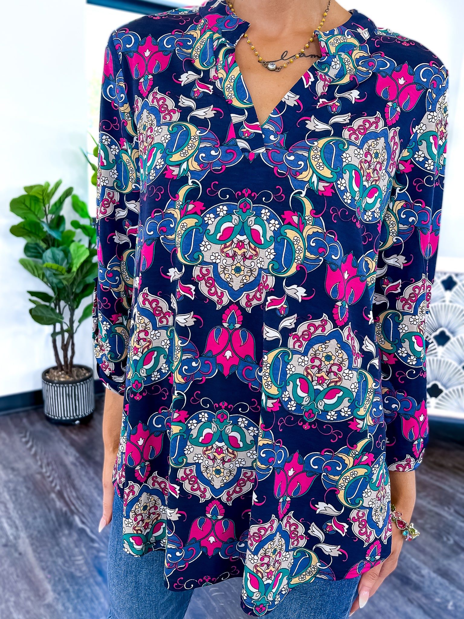 Lizzy Top | Navy Multi sold by ZZs product image thumbnail 5