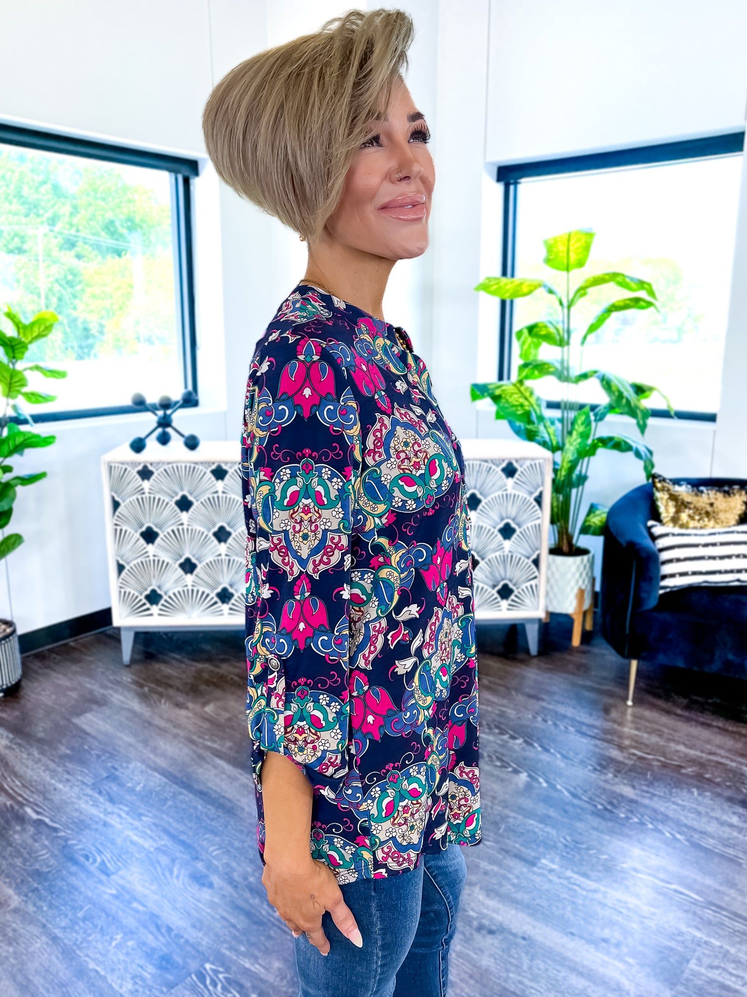 Lizzy Top | Navy Multi sold by ZZs product image thumbnail 10