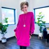 Magenta Oversized Long Sweatshirt sold by ZZs