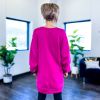 Magenta Oversized Long Sweatshirt sold by ZZs