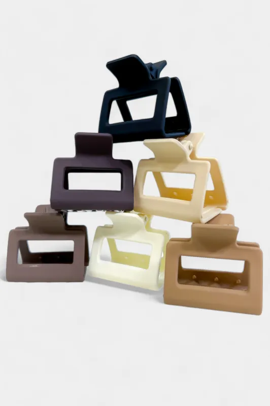 Neutral Tone Matte Rectangle Clips sold by ZZs