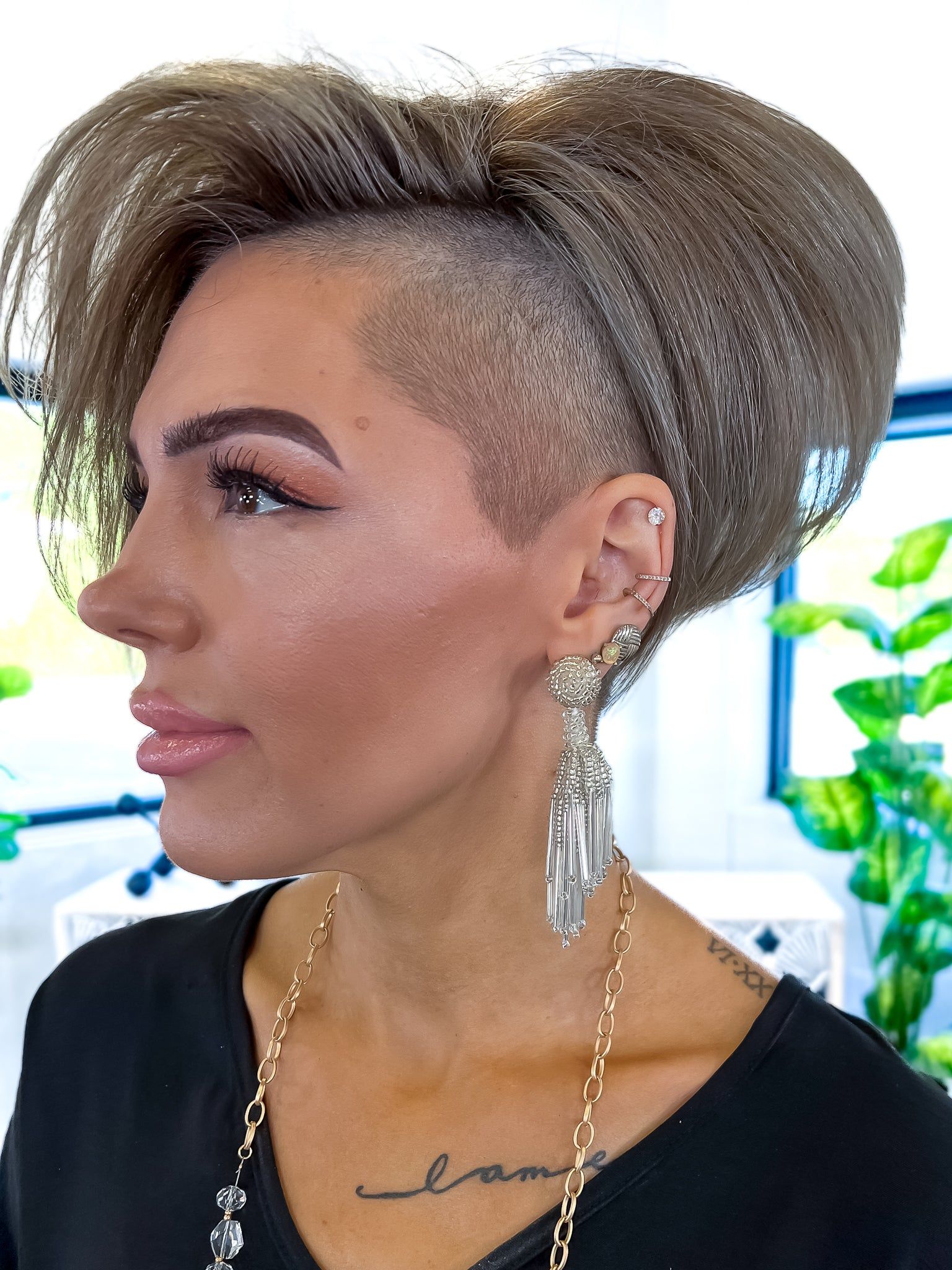 Silver Beaded Tassel Earrings sold by ZZs product image thumbnail 2