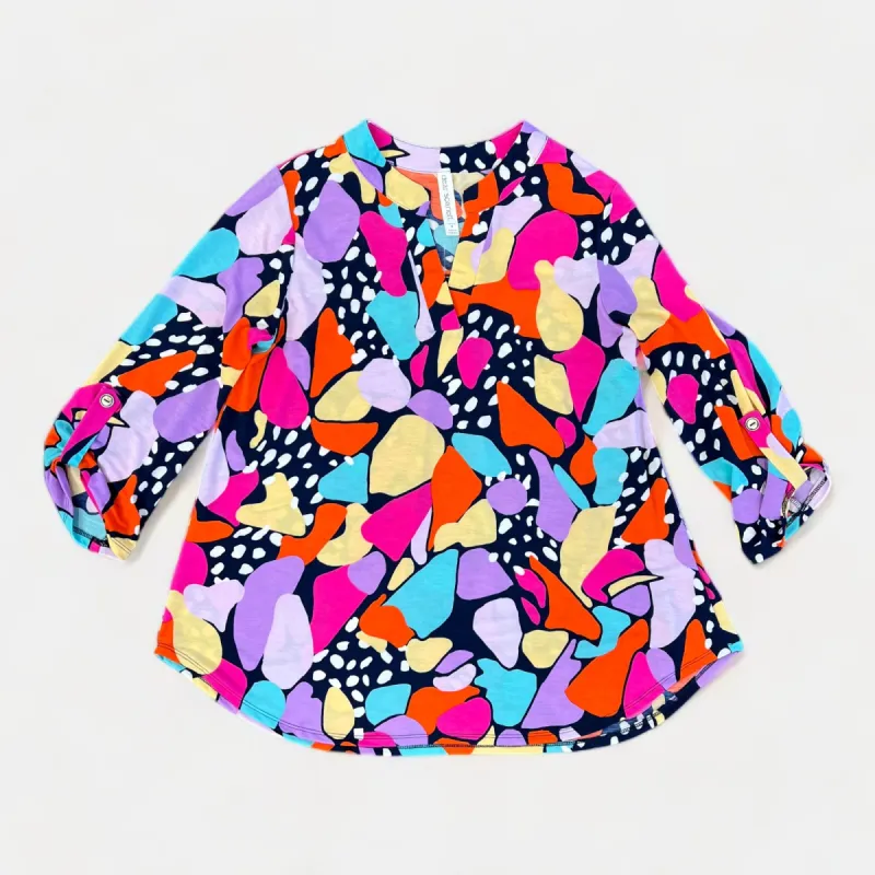 Multi Geo Dot Lizzy Top [NO RETURNS] sold by ZZs