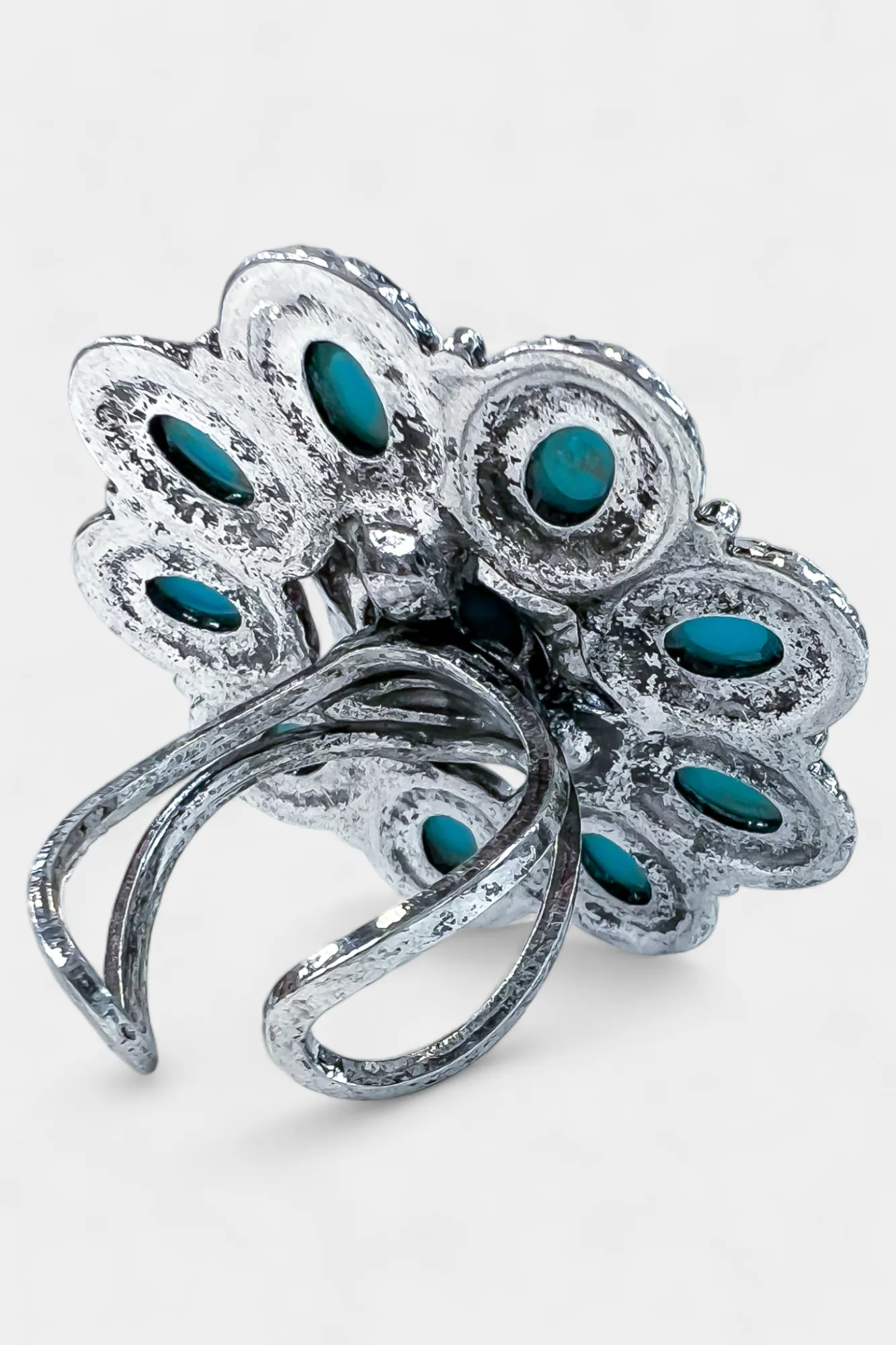 Turquoise Flower Concho Adjustable Ring sold by ZZs product image thumbnail 4