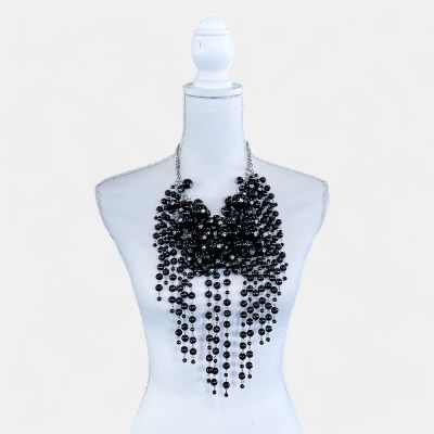 Black Pearl Cluster Necklace sold by ZZs