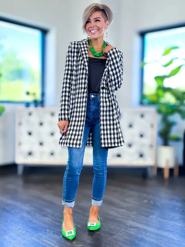 Jacquard Jacket | Houndstooth sold by ZZs