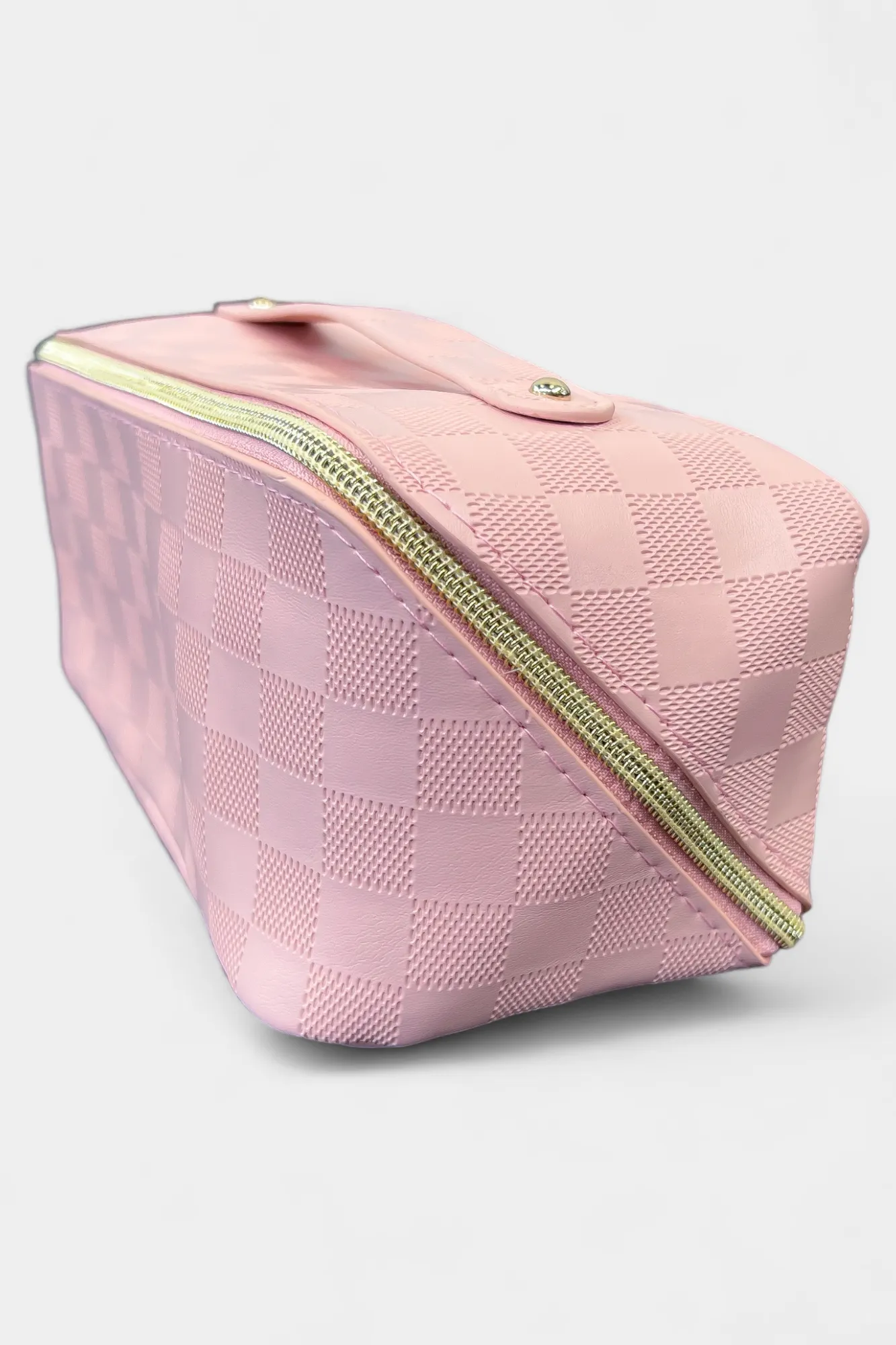 Pink Checkered Makeup Bag sold by ZZs product image thumbnail 2