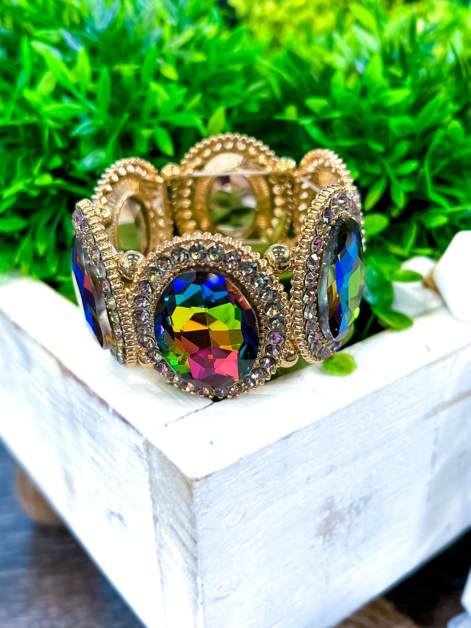 Pave Crystal Stretch Bracelet | Multi sold by ZZs product image thumbnail 3