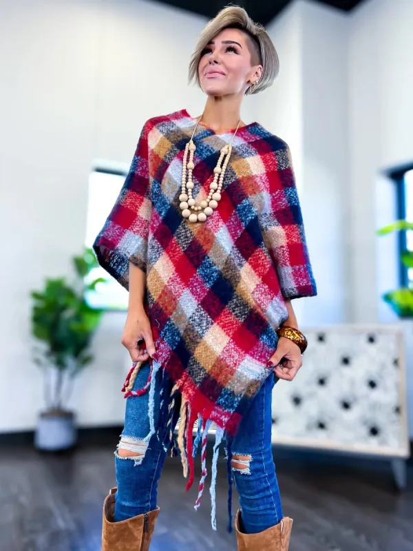 Plaid Poncho sold by ZZs