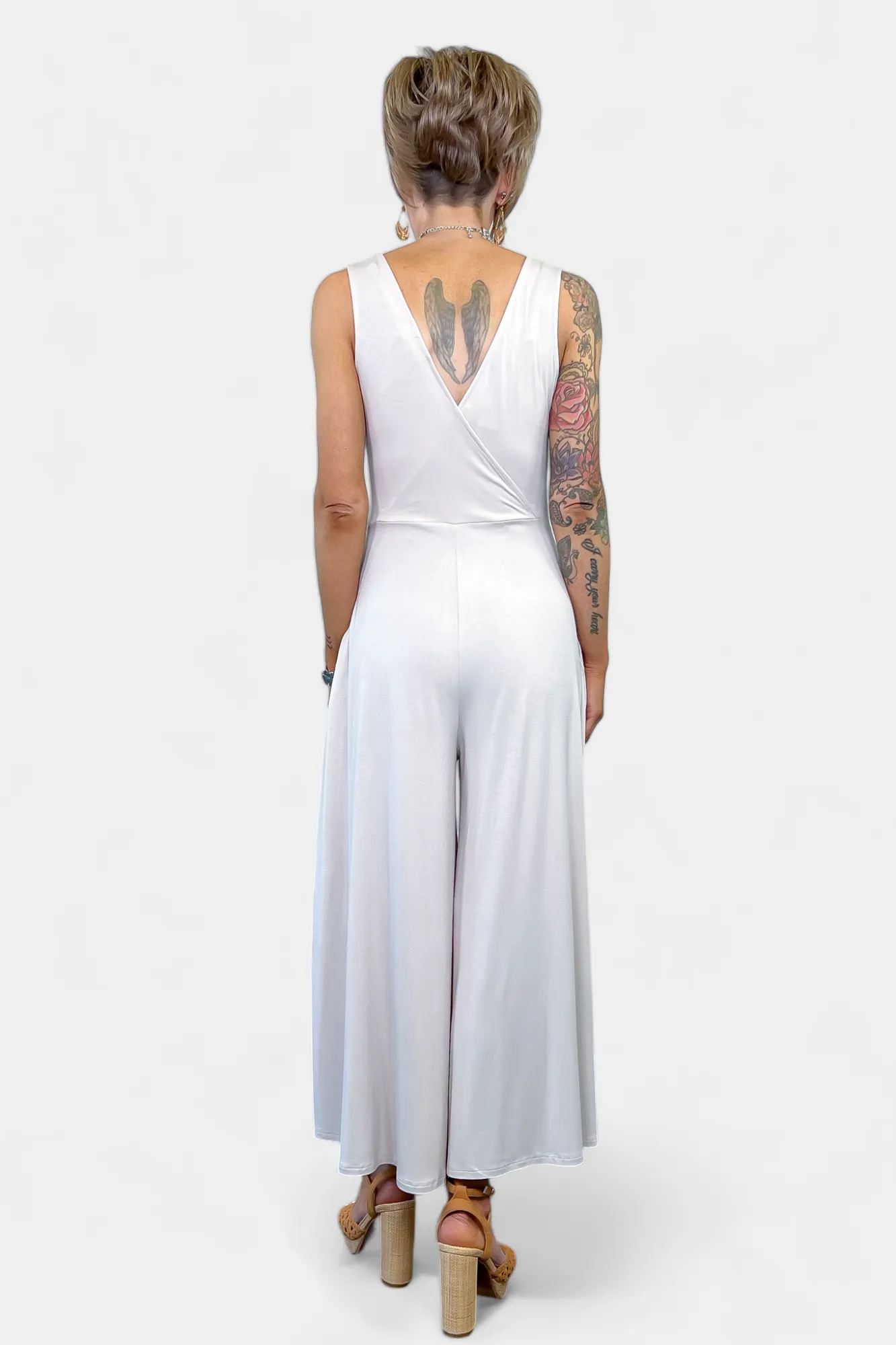 Beige Sleeveless Jumpsuit sold by ZZs product image thumbnail 5