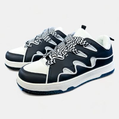Black & White Racer Sneakers sold by ZZs