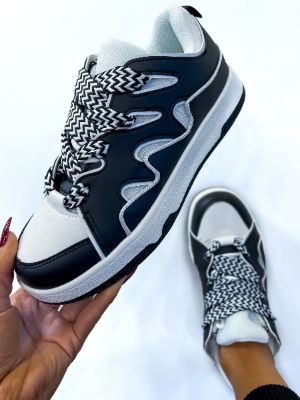 Black & White Racer Sneakers sold by ZZs