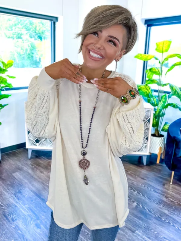 Bishop Lace Top | Cream sold by ZZs