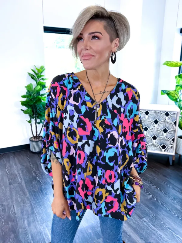 Oversized Poncho Top | Animal sold by ZZs