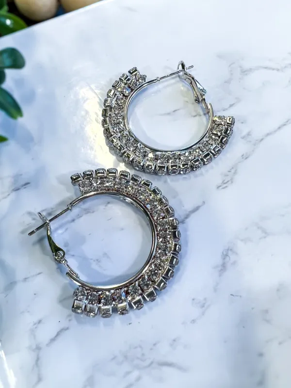Silver Rhinestone Hoops sold by ZZs