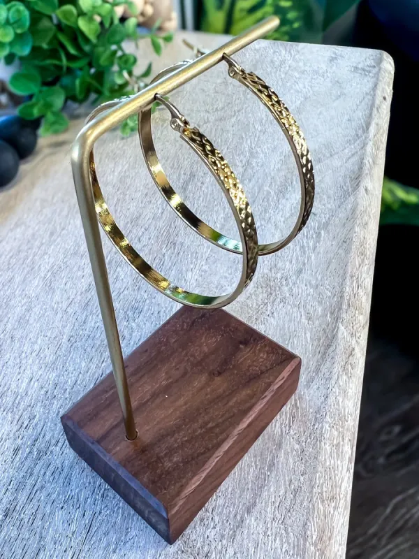 Gold Hoop Earrings sold by ZZs