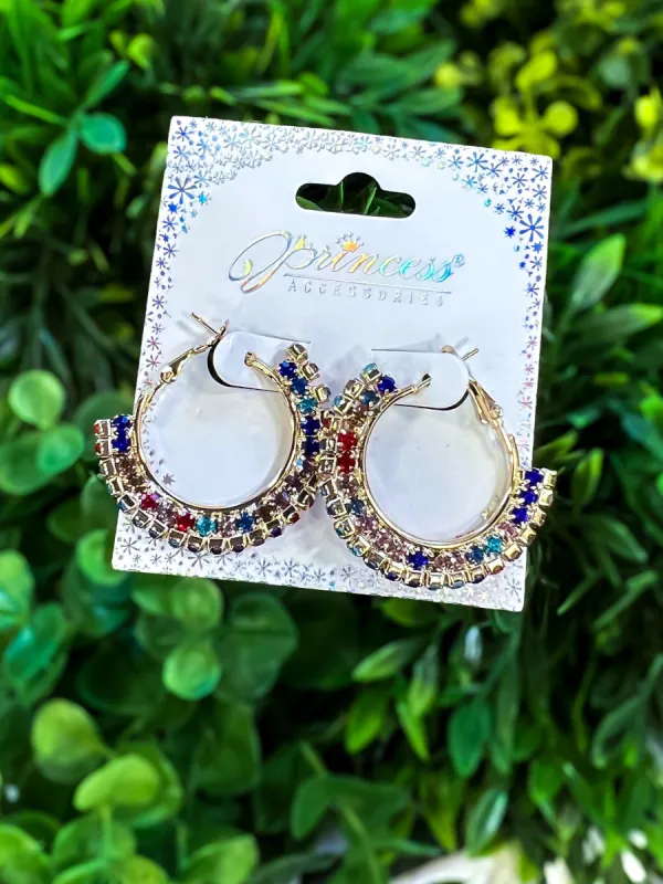 Multi Rhinestone Hoops sold by ZZs