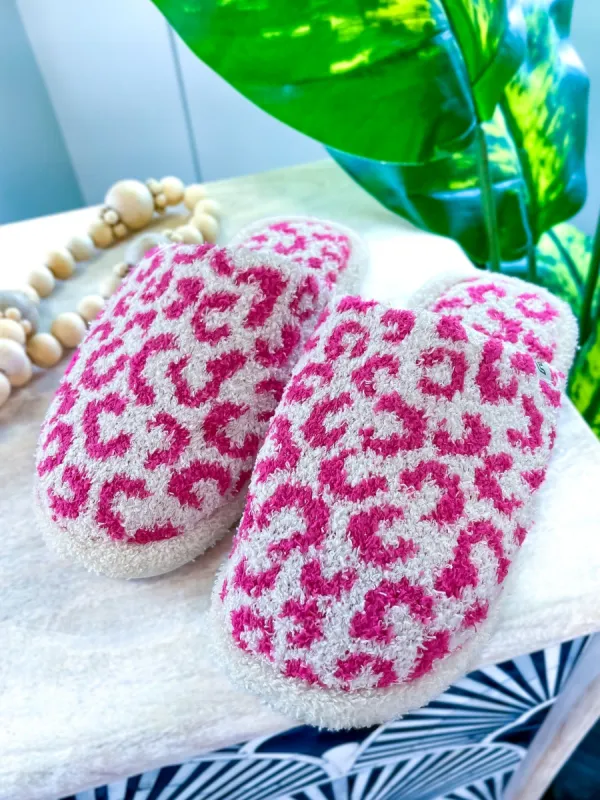 Animal Print Slippers | Fuchsia sold by ZZs