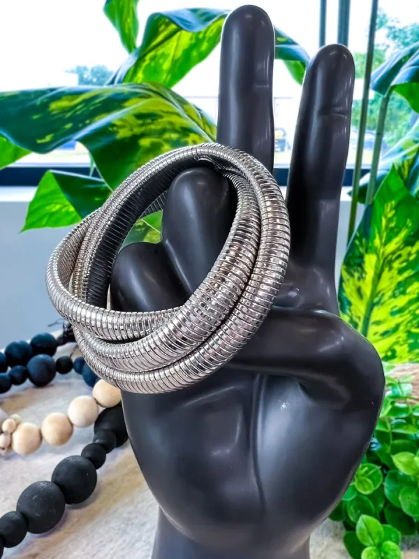 Layered Bangle Bracelet | Silver sold by ZZs