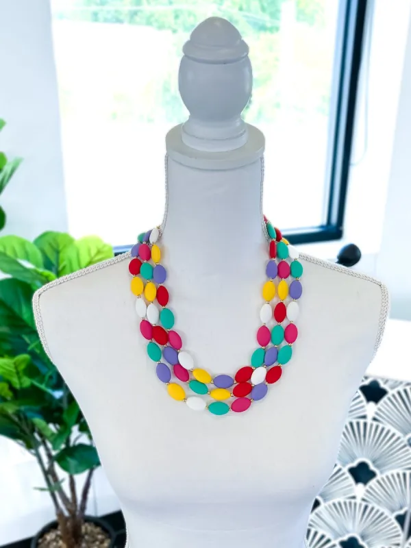 Colored Oval Necklace | Multi sold by ZZs