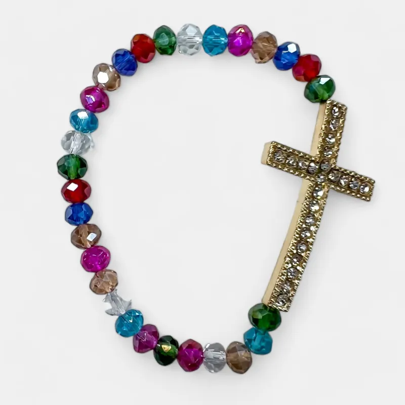 Mixed Simple Cross Stretch Bracelet sold by ZZs