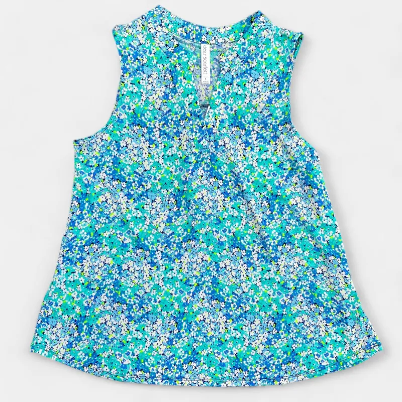 Blue Floral Lizzy Tank Top sold by ZZs